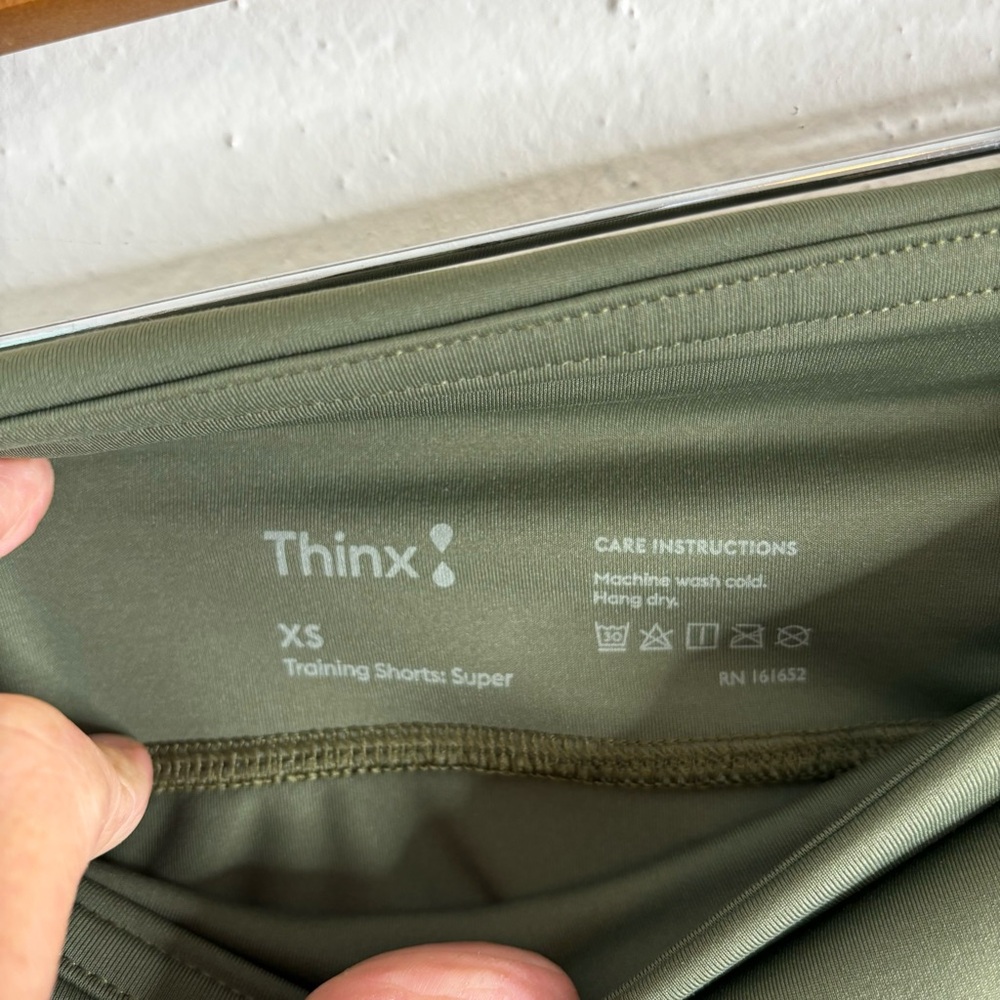 Thinx Green Athletic Training Period Shorts Super Size XS - Picture 6 of 7